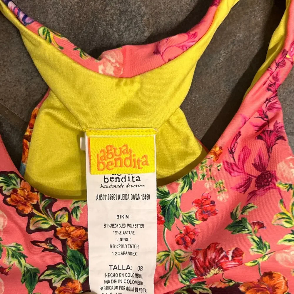 Agua Bendita girls floral 2 piece swimsuit size 2/3 T